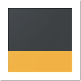 Solid colors yellow and gray Posters and Art